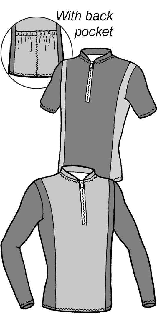 Women's Bicycle Racing Jersey Pattern (Sold per Each)