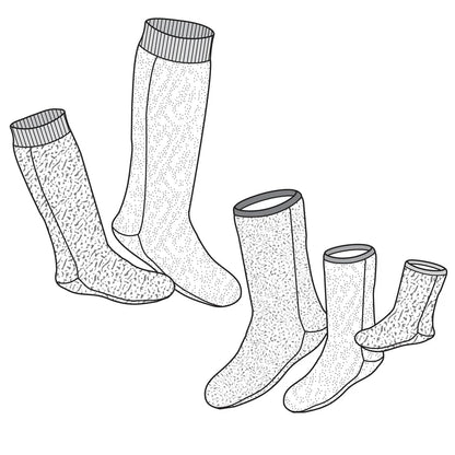 Polar Fleece Socks Sewing Pattern (Sold per Each)