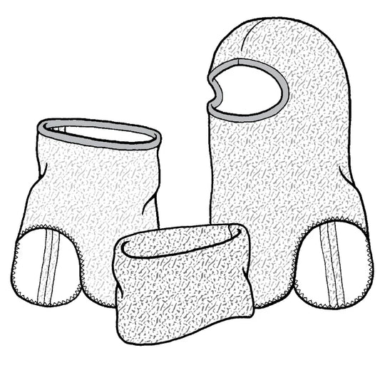 Polar バラクラバ &amp; ネックウォーマー 縫製型紙 (1 個あたりの販売)