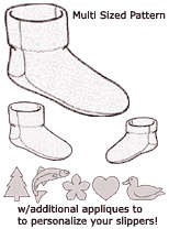 Polar Slippers  Pattern- Child, Youth & Adult (Sold per Each)
