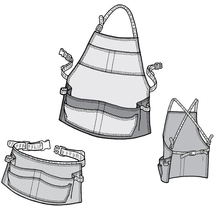 Work Apron & Tool Belt Sewing Pattern (Sold per Each)