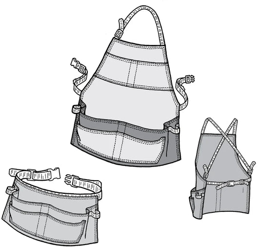 Work Apron & Tool Belt Sewing Pattern (Sold per Each)