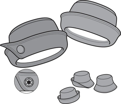 ロールブリムハットパターン (1個あたりの販売)