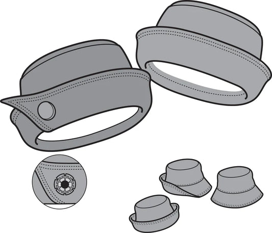 ロールブリムハットパターン (1個あたりの販売)