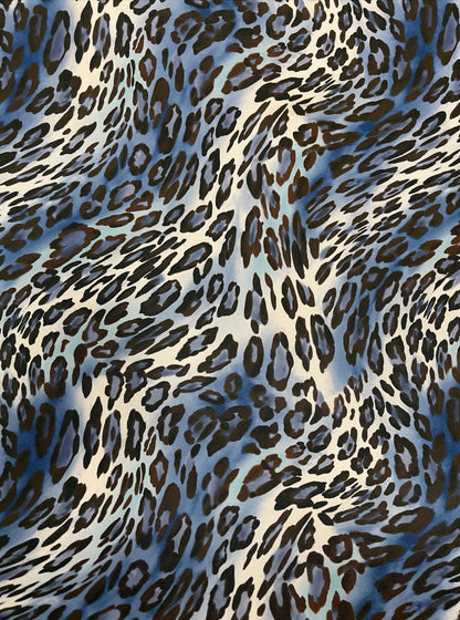 Tela de poliéster HP CORDURA® recubierta de 1000 denier - Leopardo azul (se vende por yarda)