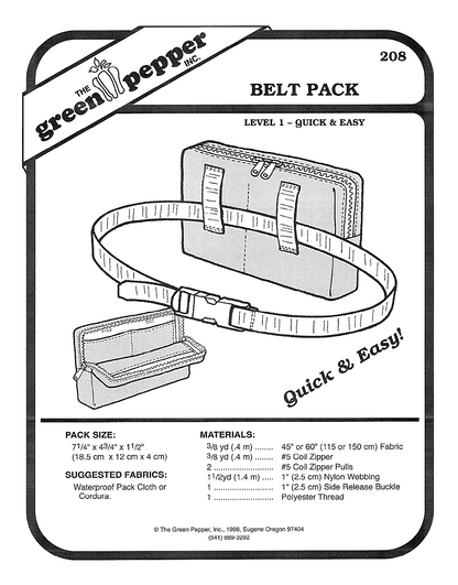 ベルトパックパターン（1個あたりの販売）