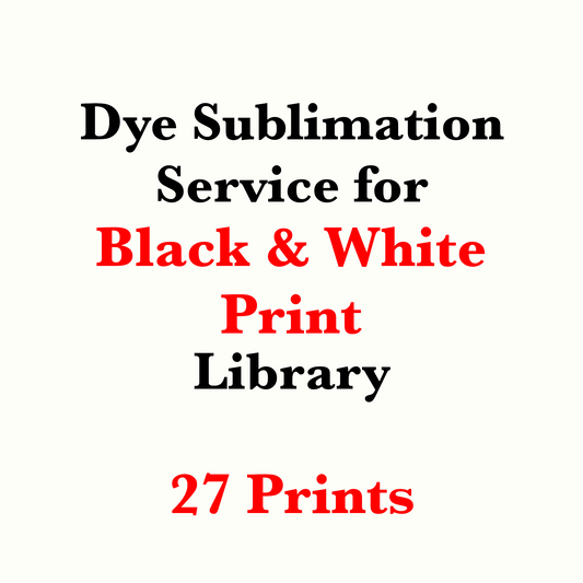 Dye sublimation service for Black and White Print Library (Sold by the Yard)
