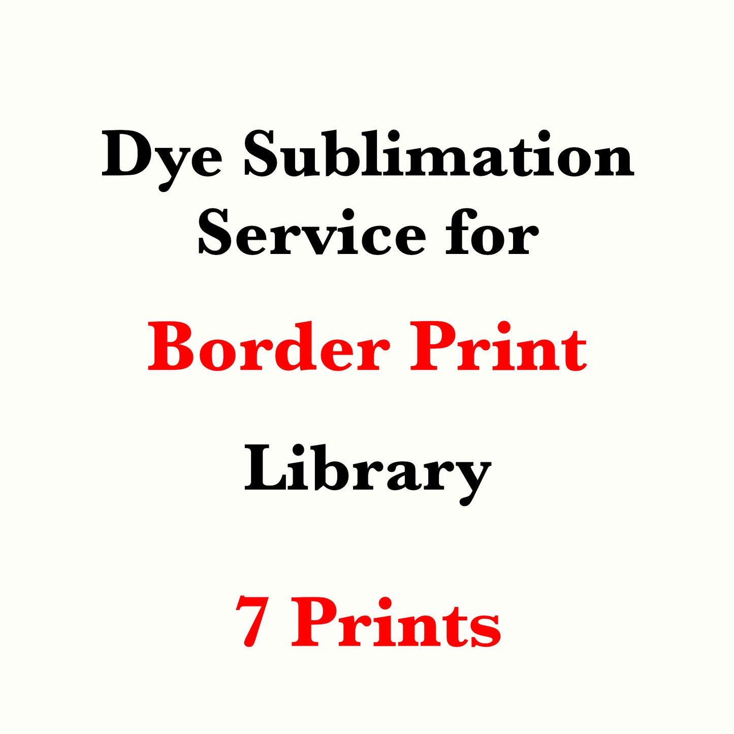 Servicio de sublimación de tinta para Border Print Library (vendido por yardas)