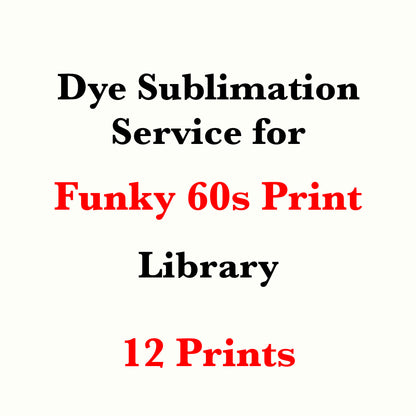 Servicio de sublimación de tinta para la biblioteca de impresión Funky-60s (se vende cortado a medida)