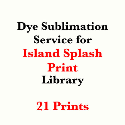 Servicio de sublimación de tinta para Island Splash Print Library (se vende cortado a medida)