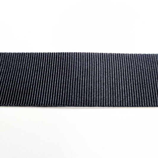 1-1/4 Inch Grosgrain Nylon Ribbon - Black (Sold per Yard)
