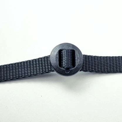 3/8" Pom Slide Button, Bar Button, Berry Compliant, Black (Sold per Each)