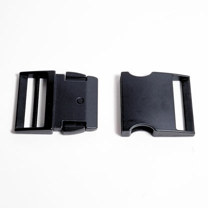 1.5" Low Profile Zinc Buckle, Berry Compliant, Black (Sold per each)