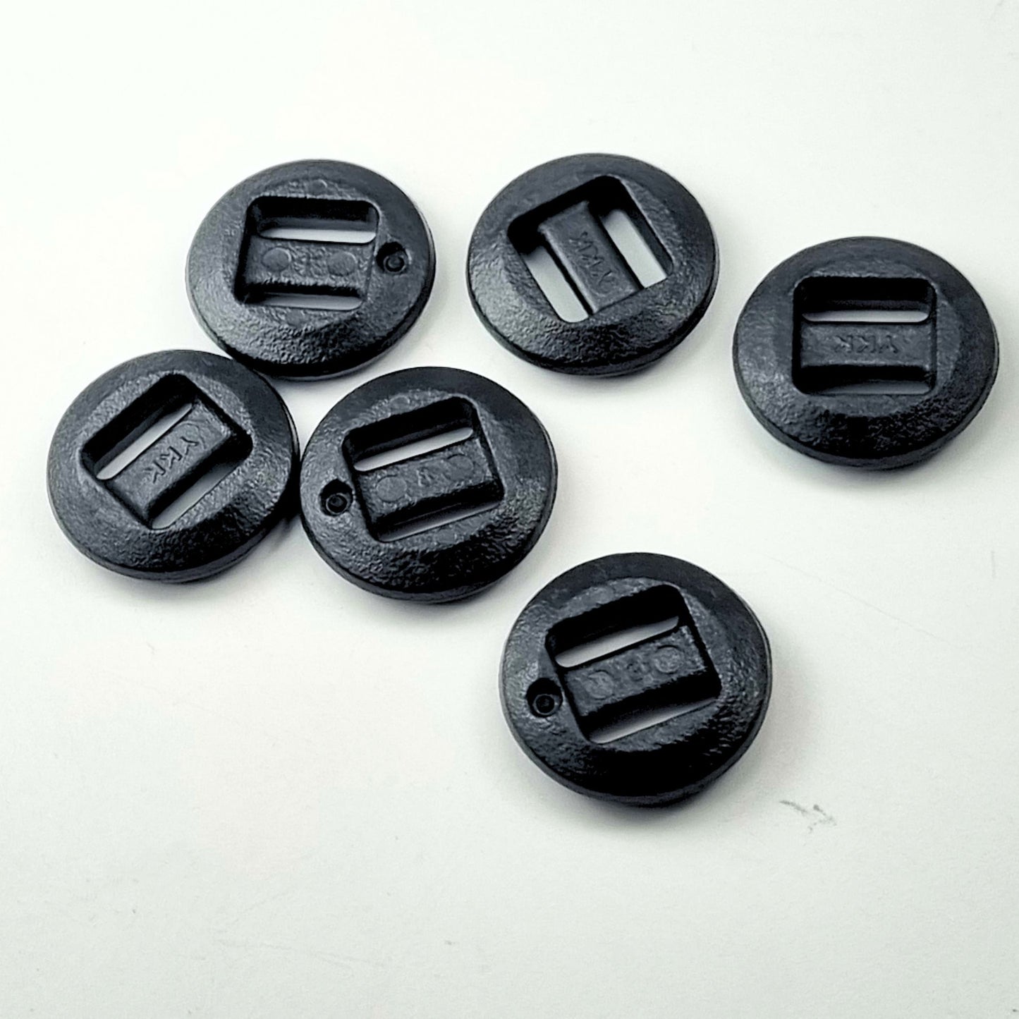 3/8" Pom Slide Button, Bar Button, Berry Compliant, Black (Sold per Each)