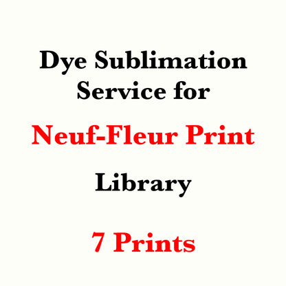 Servicio de sublimación de tinta para la biblioteca de impresión Neuf-Fleur (vendido por yardas)