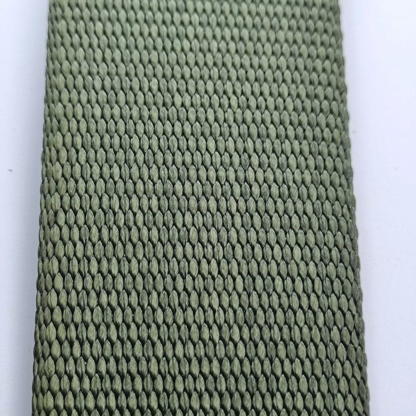 1 and 23/32 inch Mil Spec Vintage Nylon Webbing - Olive Drab (Sold Per Foot)