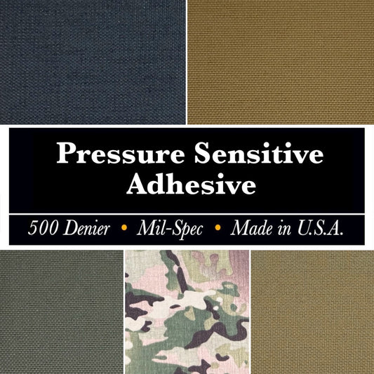 NOW AVAILABLE IN MultiCam!!!  2 Mil Acrylic PSA: 500 Denier CORDURA Truelock™ Fabric (Sold per 1/2 Yard)