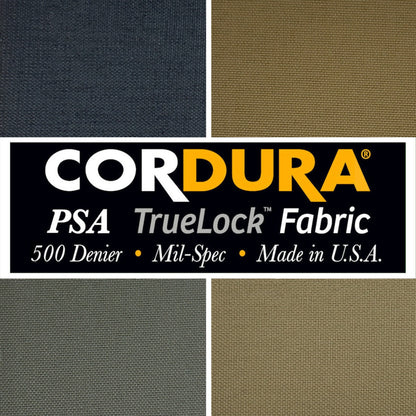 2 Mil Acrylic PSA: 500 Denier CORDURA® TRUELOCK™, Mil-Spec Nylon Fabric (Sold per 1/2 Yard)