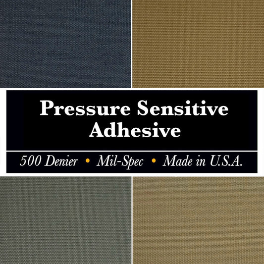 2 Mil Acrylic PSA: 500 Denier CORDURA Truelock™ Fabric, Mil-Spec Nylon Fabric (Sold per 1/2 Yard)
