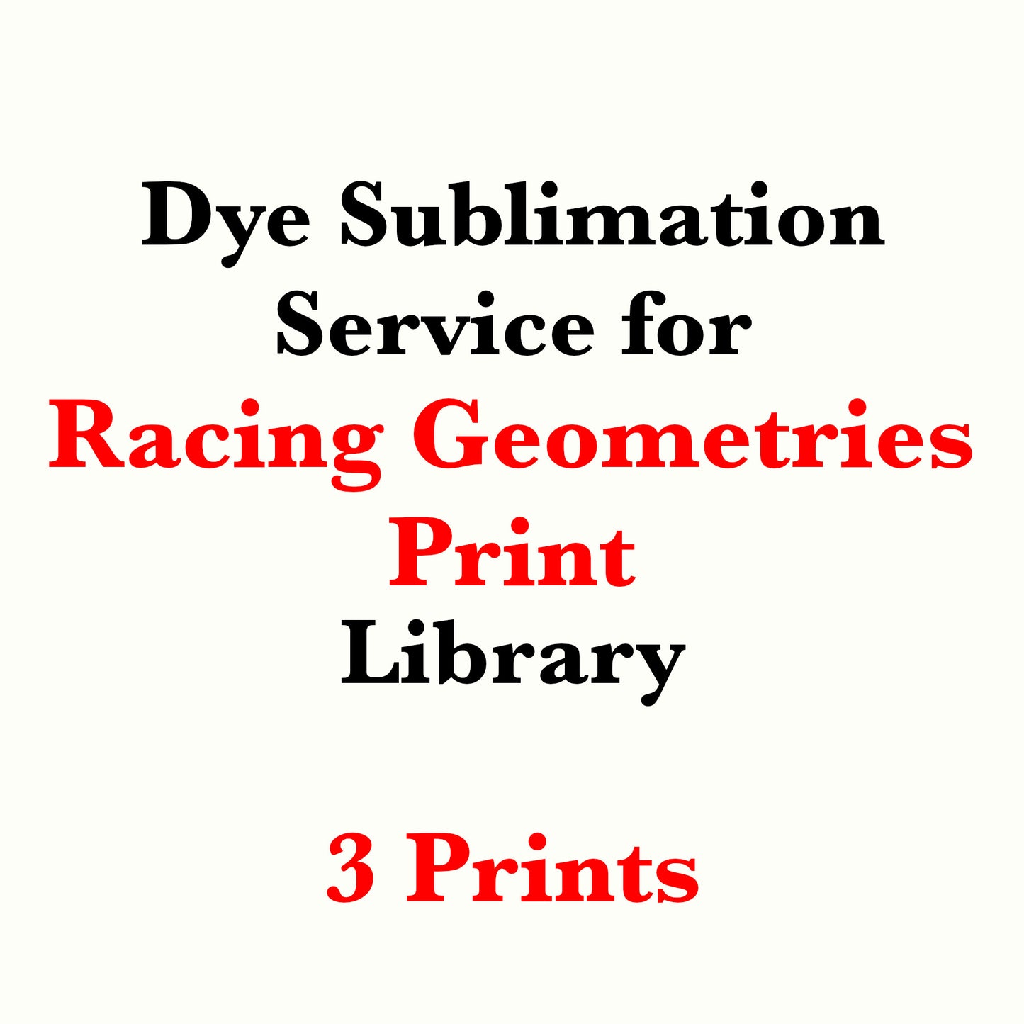 Dye sublimation service for Racing Geometries Print Library(Sold by the Yard)