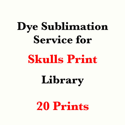 Servicio de sublimación de tinta para la biblioteca de impresión Skullduggery (se vende cortado a medida)