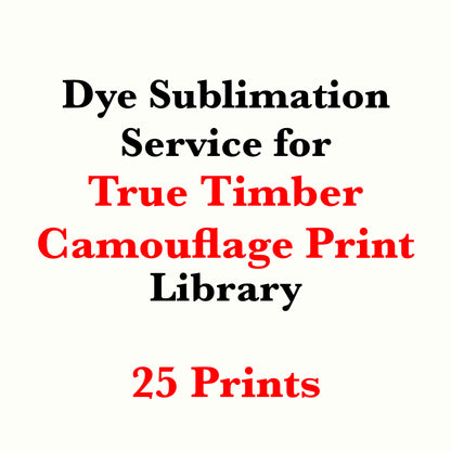 Dye sublimation service for True Timber Camouflage Print Library(Sold by the Yard)