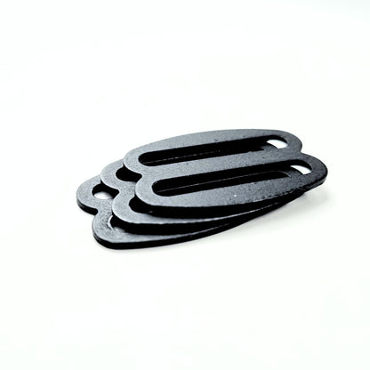 1" Rounded Oval Sliders, Berry Compliant, Black (Sold per Each)