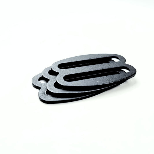 1" Rounded Oval Sliders, Berry Compliant, Black (Sold per Each)