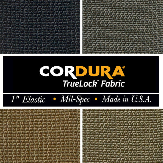 1 inch (25mm) CORDURA® Truelock™ Fabric, Mil-Spec Nylon Woven Elastic (Sold Per Yard)