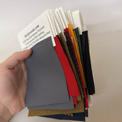 リップストップナイロンとポリエステルの色見本セット（各1個ずつ販売）