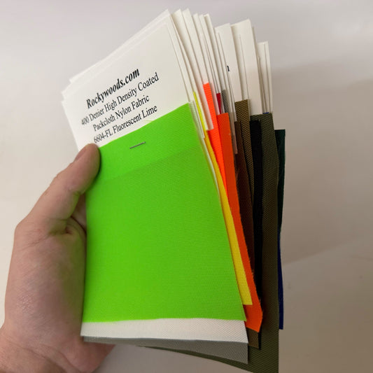 400/420 Denier Packcloth colors sample set (Sold per Each)
