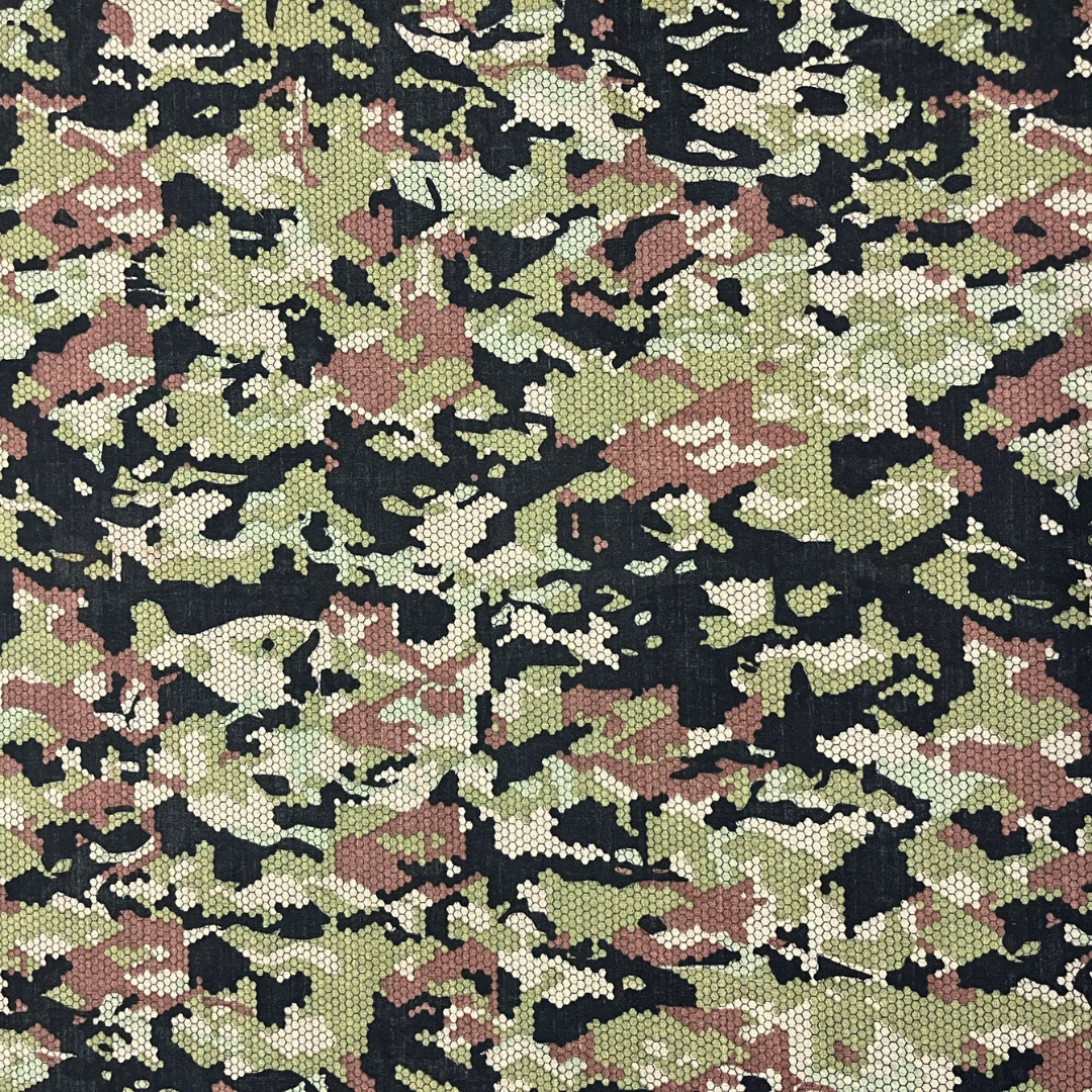 ***SECONDS*** Lightweight Plain Weave Camo Fabric - Colombia Chameleon (Sold per Yard)