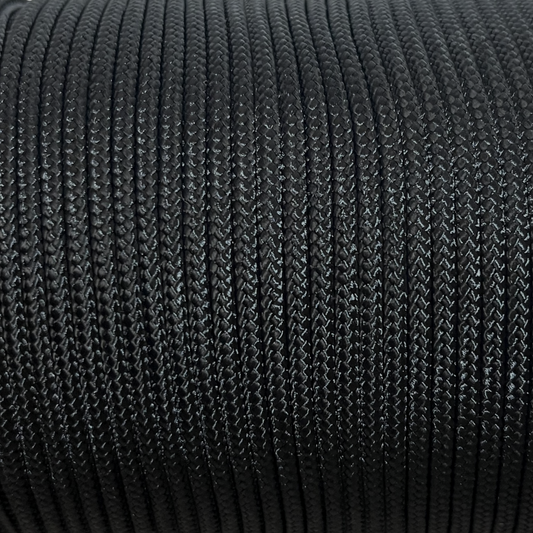 1/8"  Black Nylon Round Cord (Sold per Yard)