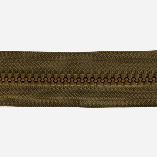 Cremallera YKK® con dientes moldeados n.º 8 cortado a medida - 334 Coyote Brown (se vende por yarda)