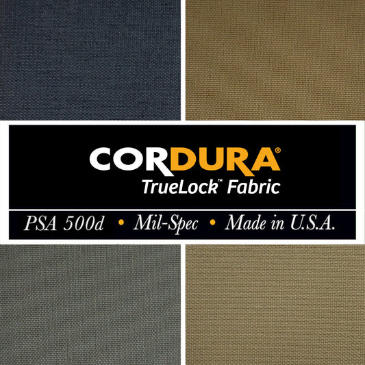 2 Mil Acrylic PSA: 500 Denier CORDURA Truelock™ Fabric, Mil-Spec Nylon Fabric (Sold per 1/2 Yard)