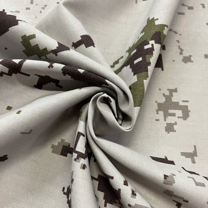 ***SECONDS*** Rayon/Twaron/Nylon FR Camo Twill Fabric - UAE Digital (Sold per Yard)